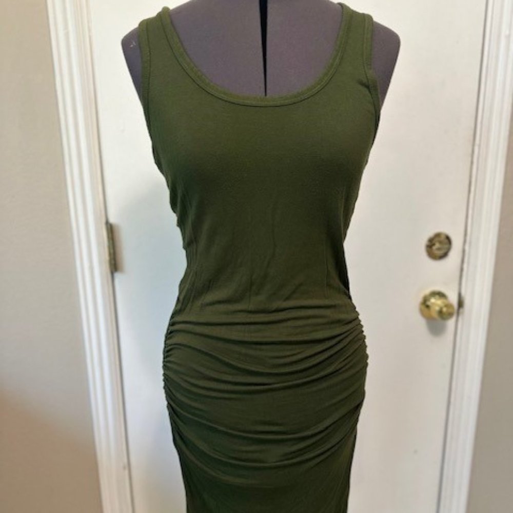 Sleeveless Ruched Bodycon Midi Dress